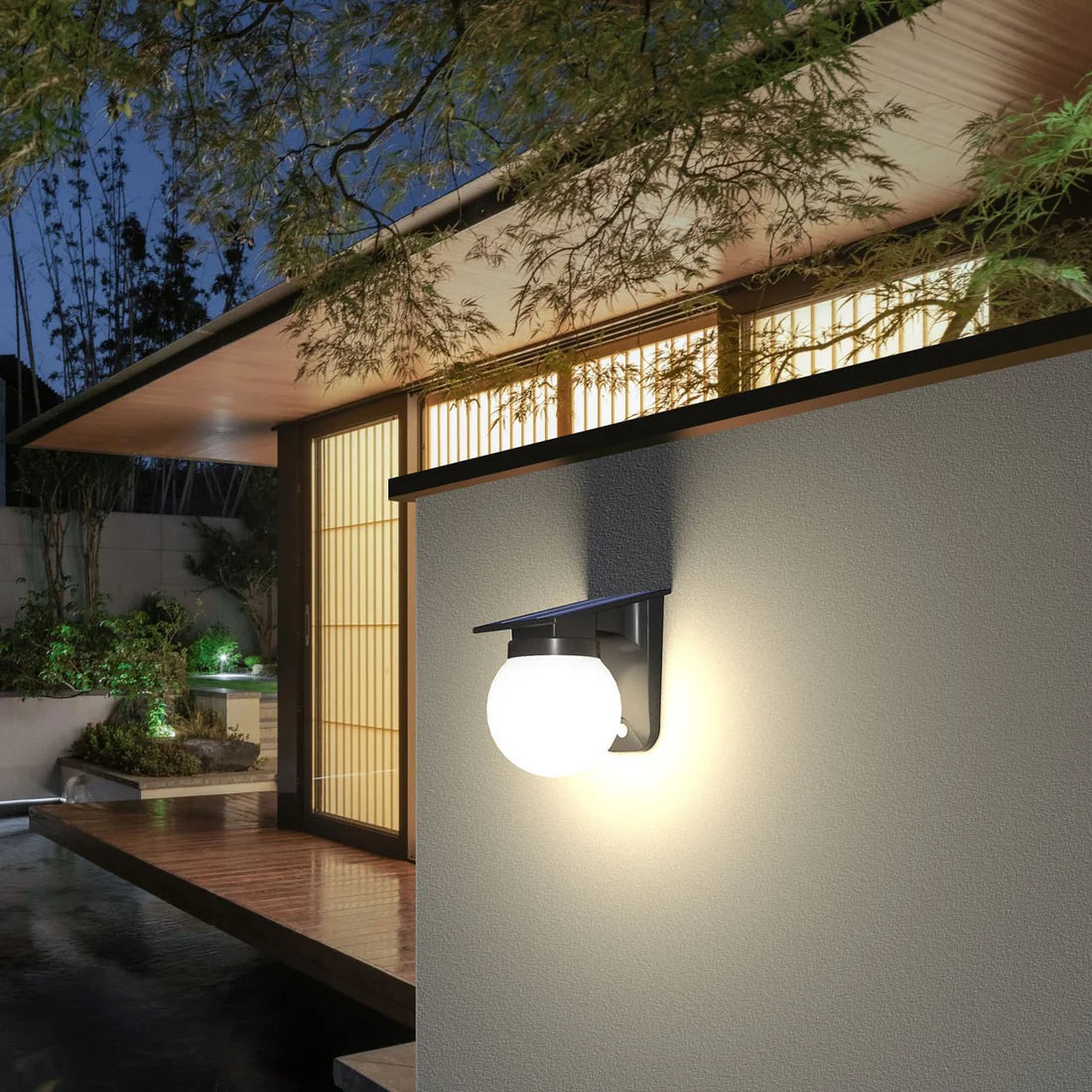 Sferische IP65 Buiten Zonne-Energie Wandlamp