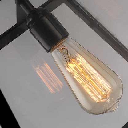 Retro Industriële Stijl Glazen Hanglamp