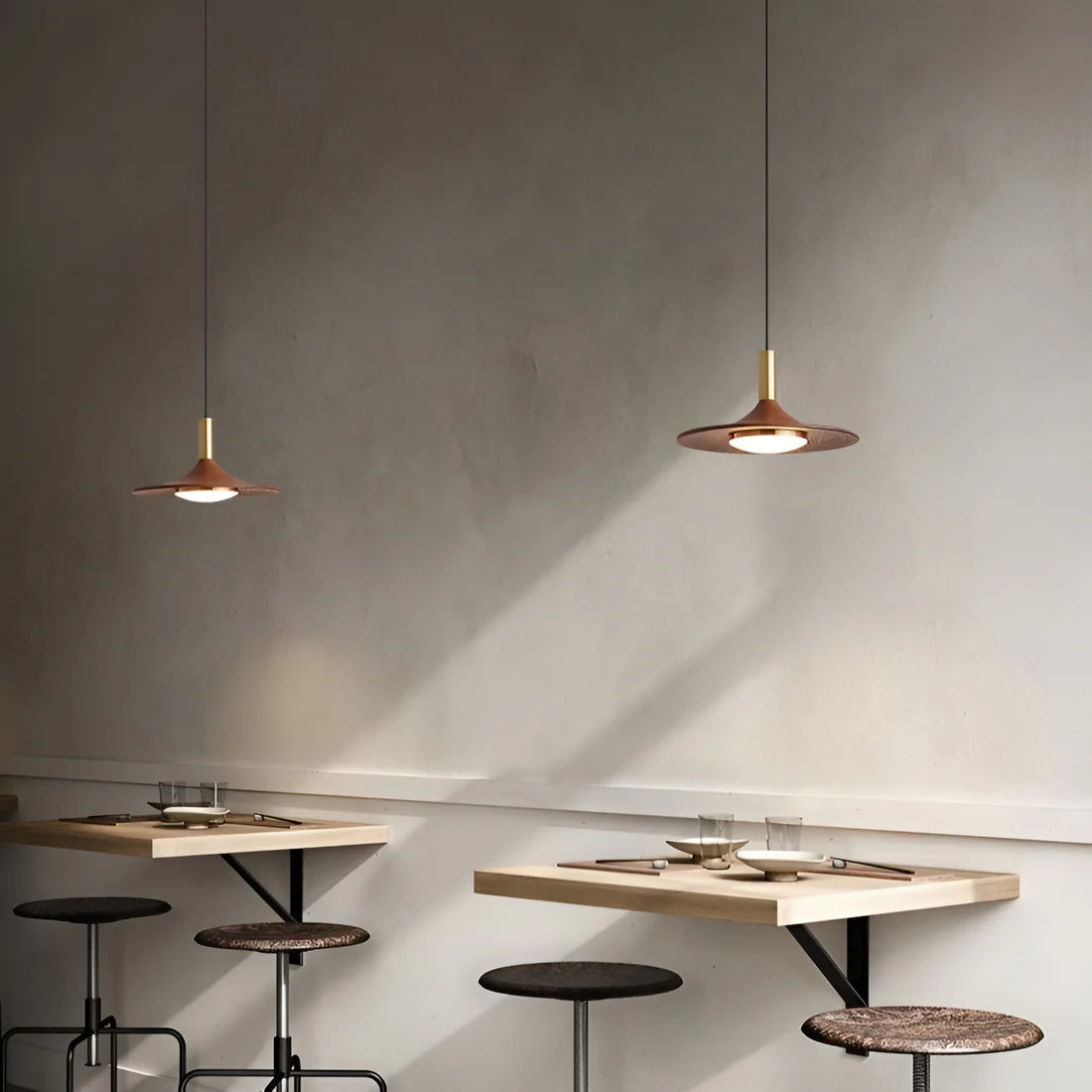Scandinavische Stijl Walnoot Houten Hanglamp