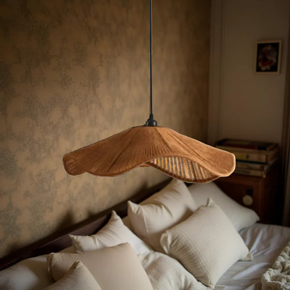 Elegant Jute Boho Blauweregen Hanglamp