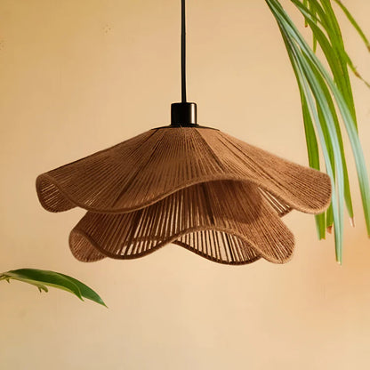 Elegant Jute Boho Blauweregen Hanglamp