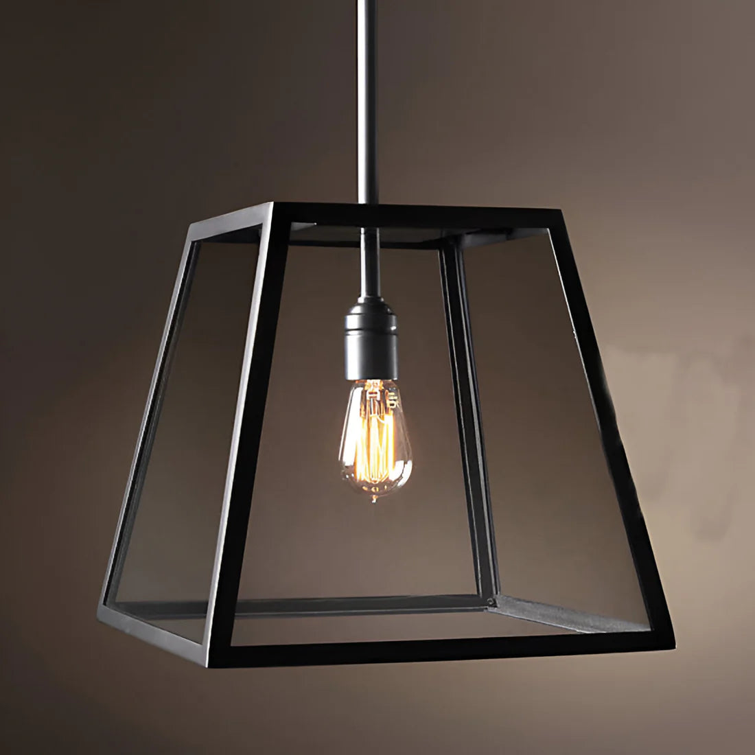 Retro Industriële Stijl Glazen Hanglamp