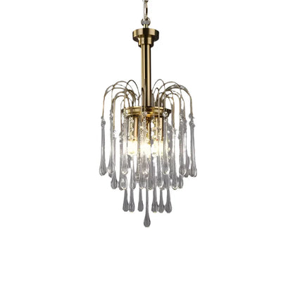 Teardrop Luxe Kristallen Waterval Messing Kroonluchter
