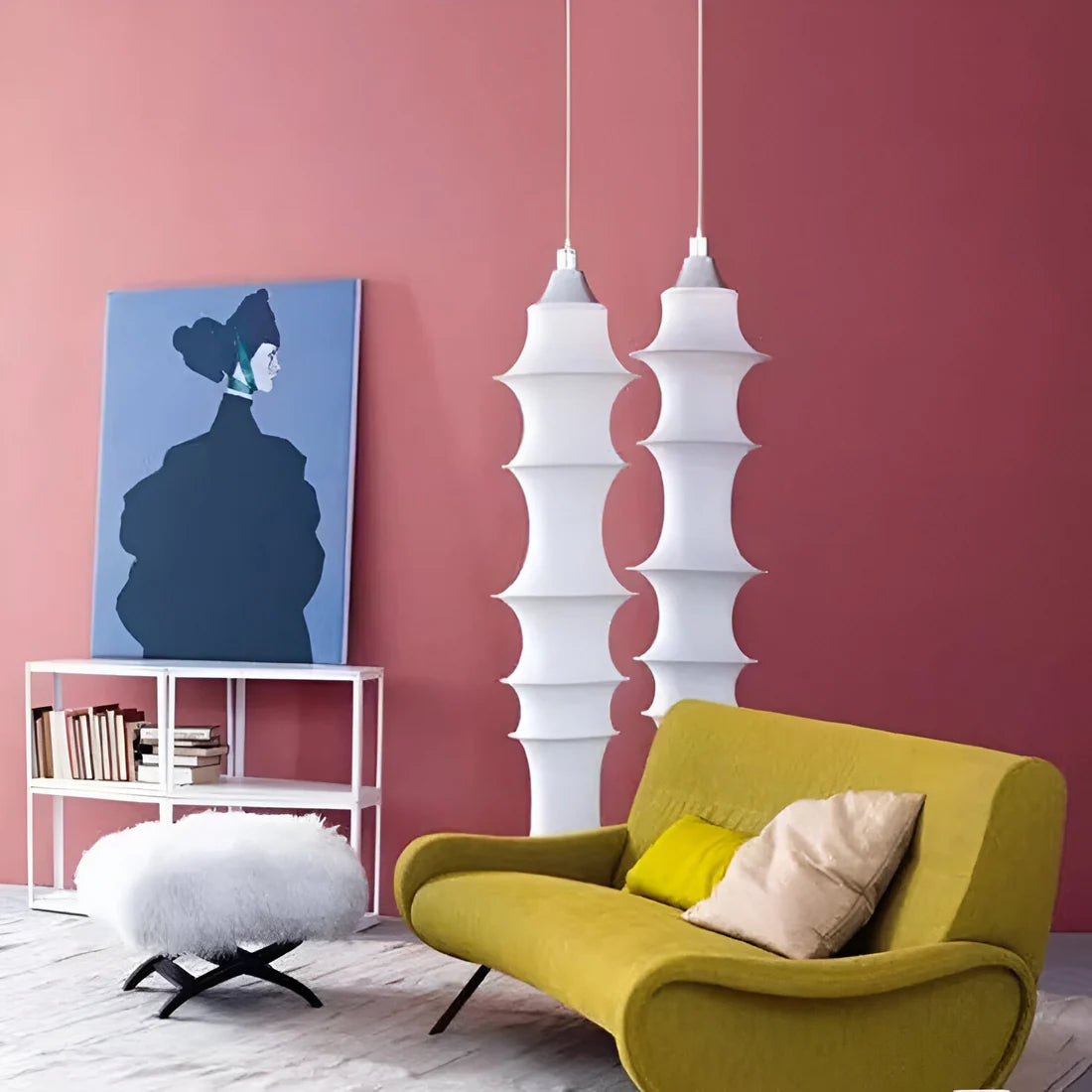 Minimalistische Japandi Falklandi Stoffen Hanglamp