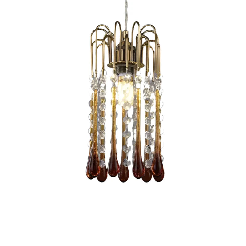 Teardrop Luxe Kristallen Waterval Messing Kroonluchter