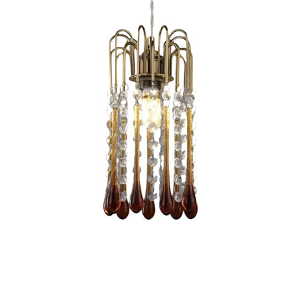 Teardrop Luxe Kristallen Waterval Messing Kroonluchter