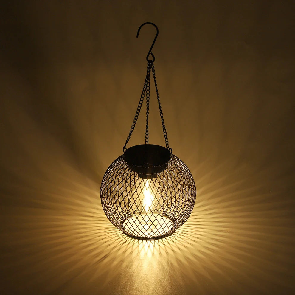 Moderne Lantaarn Zonne-energie Buitenverlichting