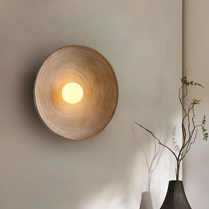 Retro Keramische Stijl Hars Ronde LED Wandlamp