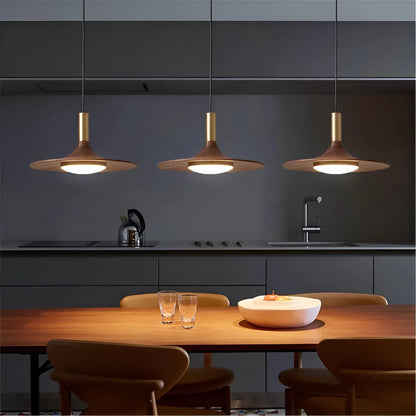 Scandinavische Stijl Walnoot Houten Hanglamp