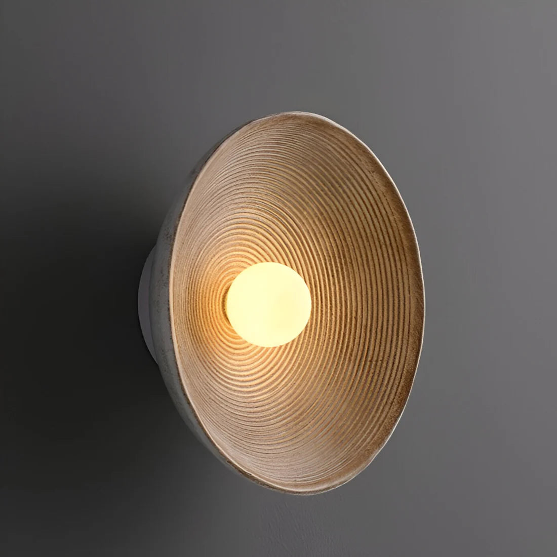 Retro Keramische Stijl Hars Ronde LED Wandlamp