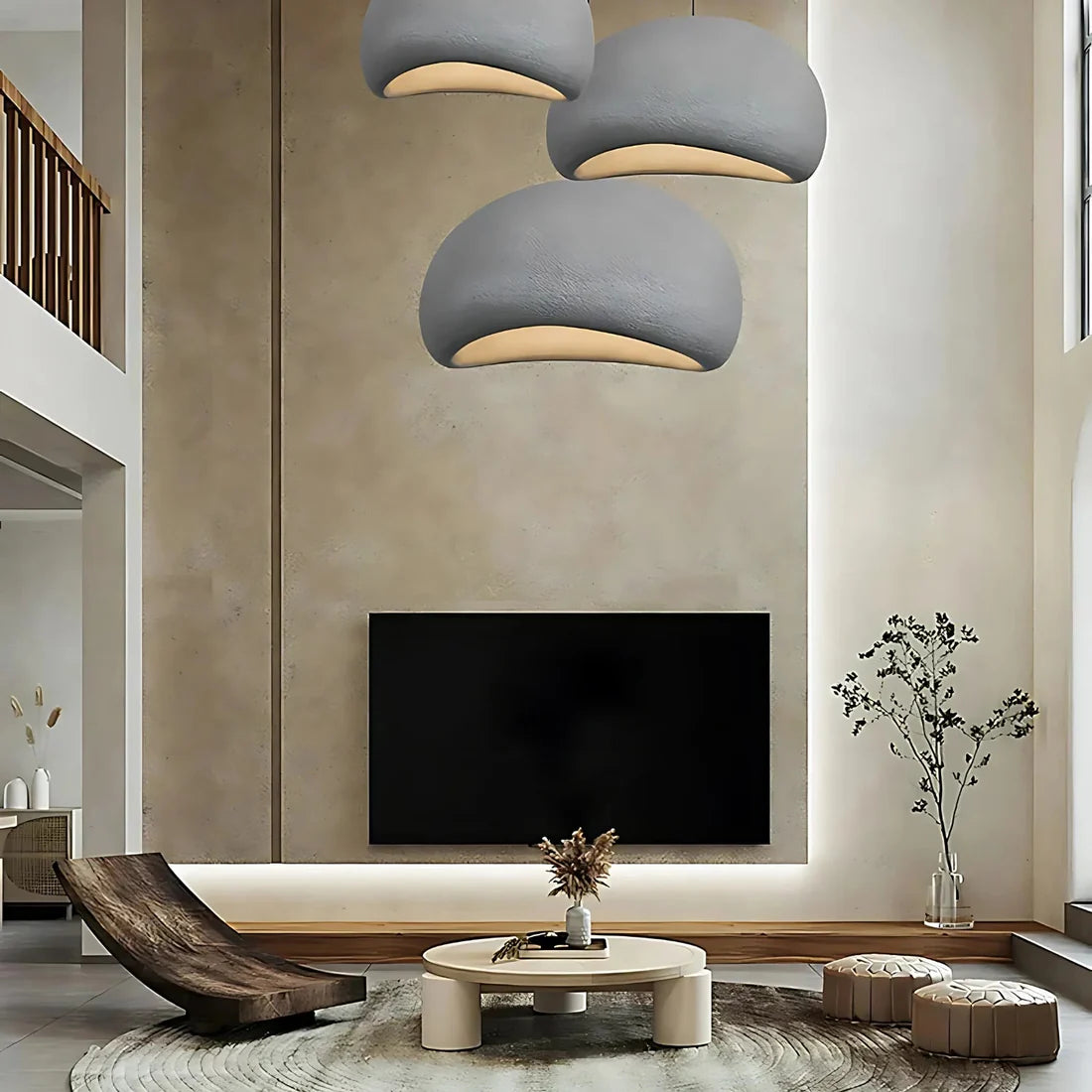 Scandinavische Wabi Sabi Glasvezel Hanglamp
