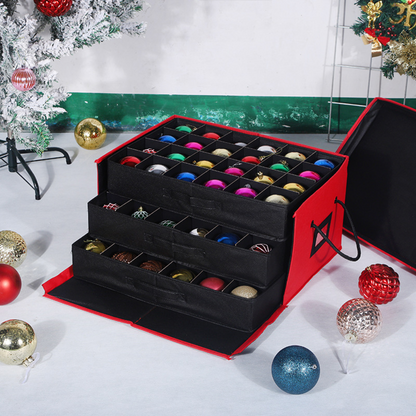 Opbergbox Kerstballen Stoffen Stapelbare Organizer