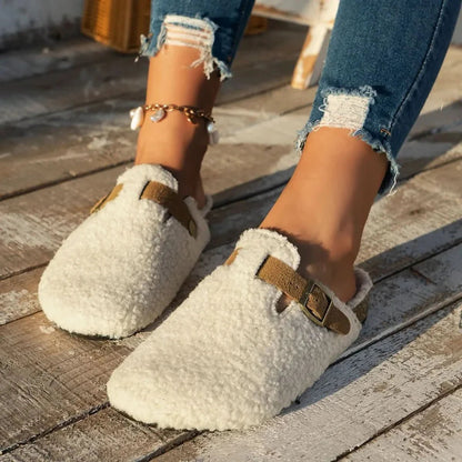 Pantoffels Dames Wollen Muil Antislip Wintercomfort