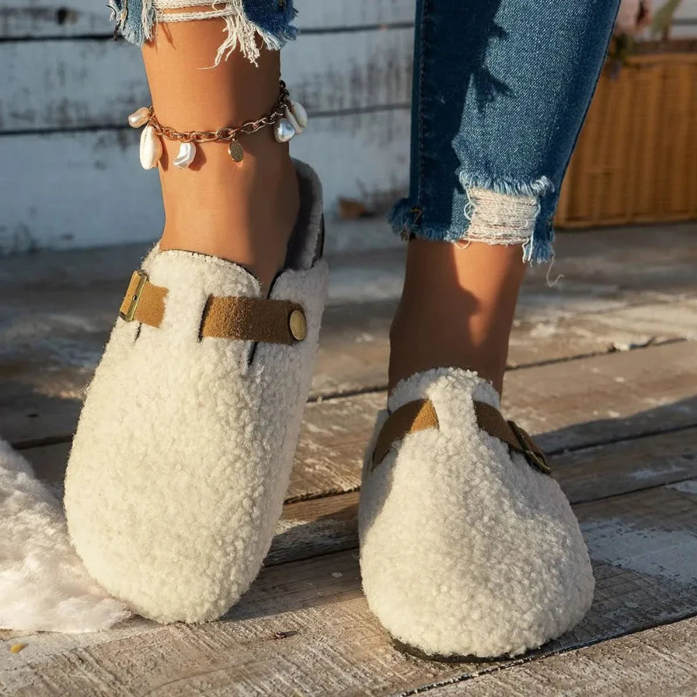 Pantoffels Dames Wollen Muil Antislip Wintercomfort