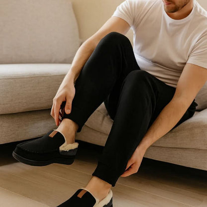 Pantoffels Heren Wol Warme Comfort Loafers Thuis