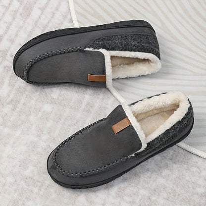 Pantoffels Heren Wol Warme Comfort Loafers Thuis