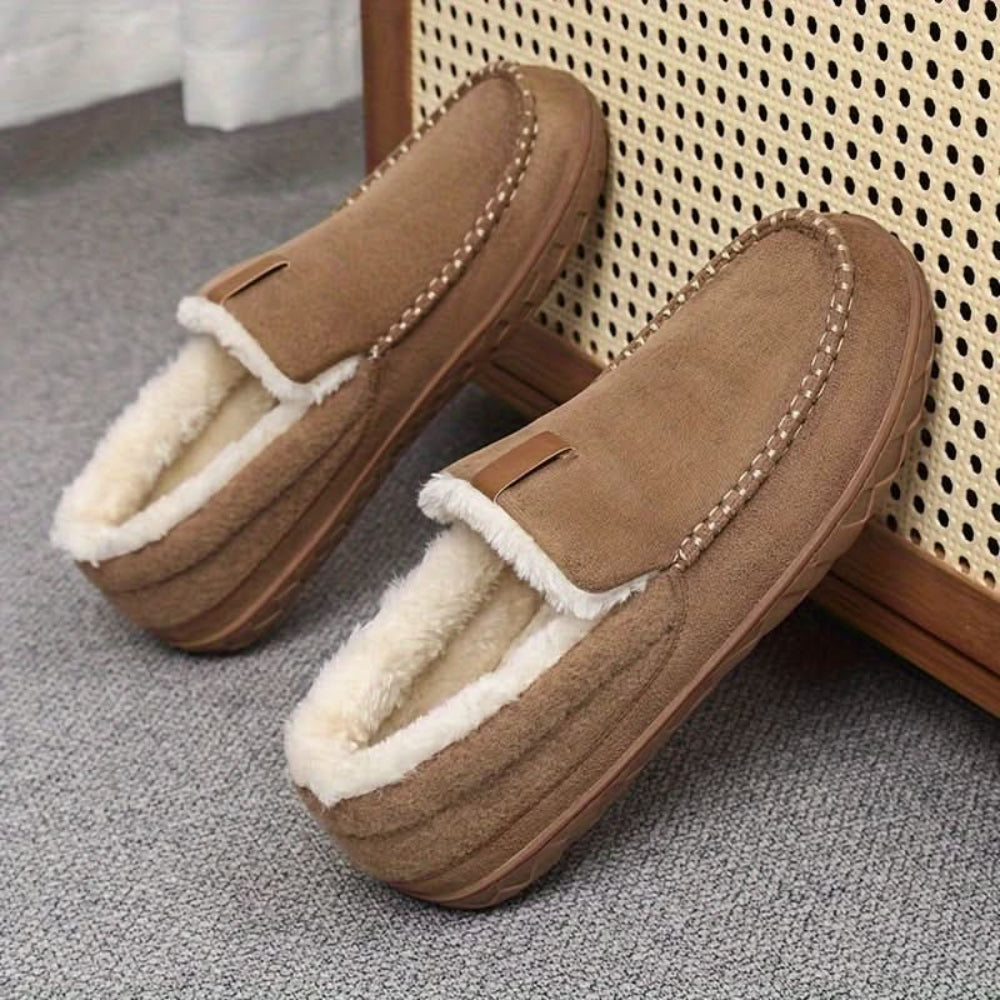 Pantoffels Heren Wol Warme Comfort Loafers Thuis