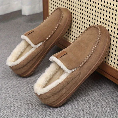 Pantoffels Heren Wol Warme Comfort Loafers Thuis