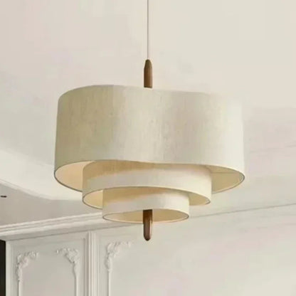 Elegante Stoffen Hanglamp met Warme Gloed
