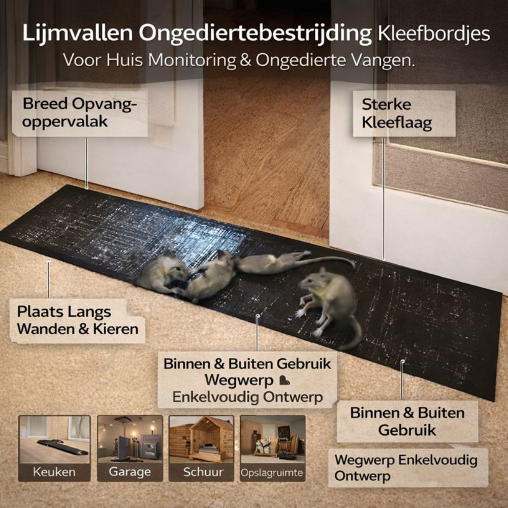 Muizenval Lijmplank Ongediertebestrijding Binnen Buiten