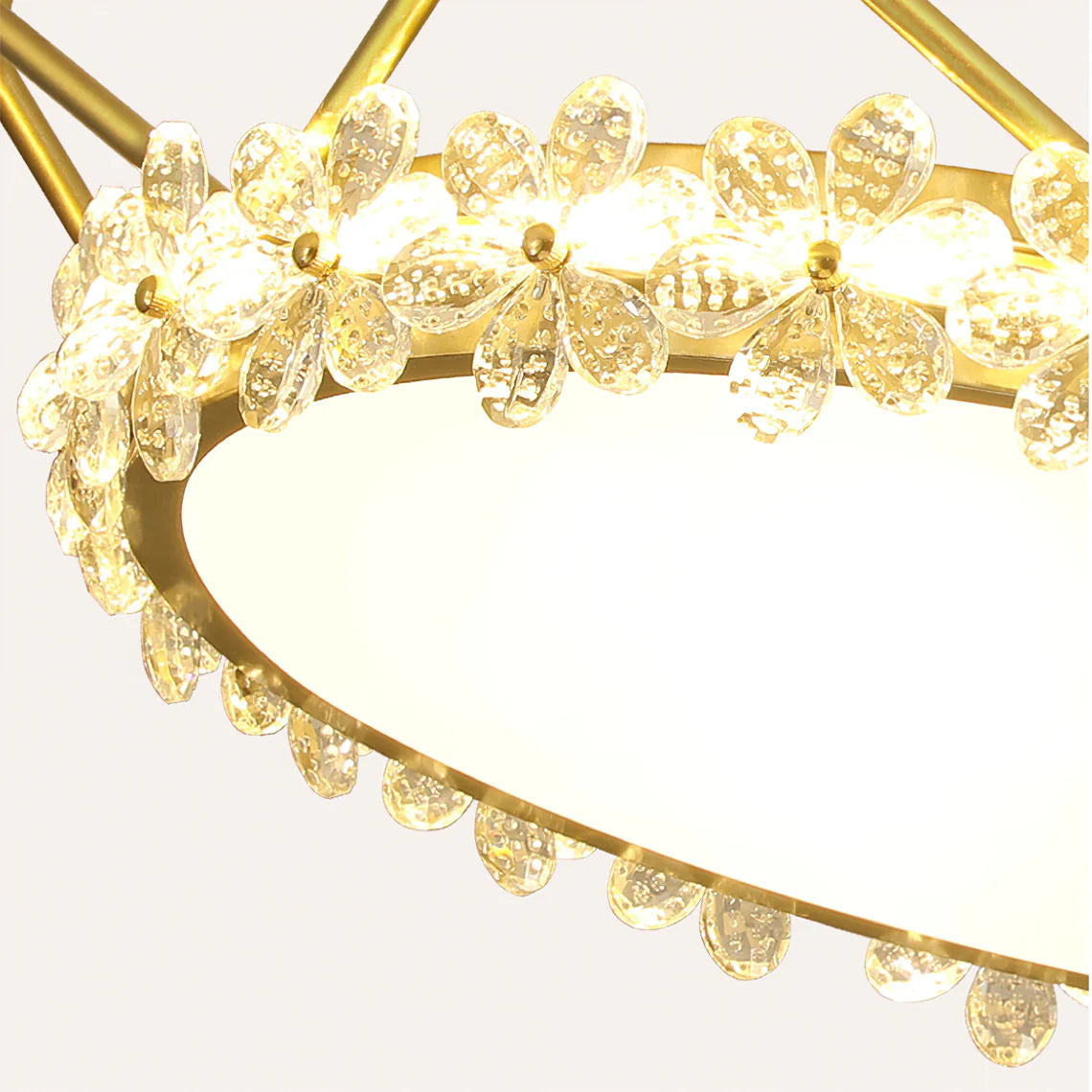 Bloem Bladkroon Plafondlamp met  Gouden Afwerking