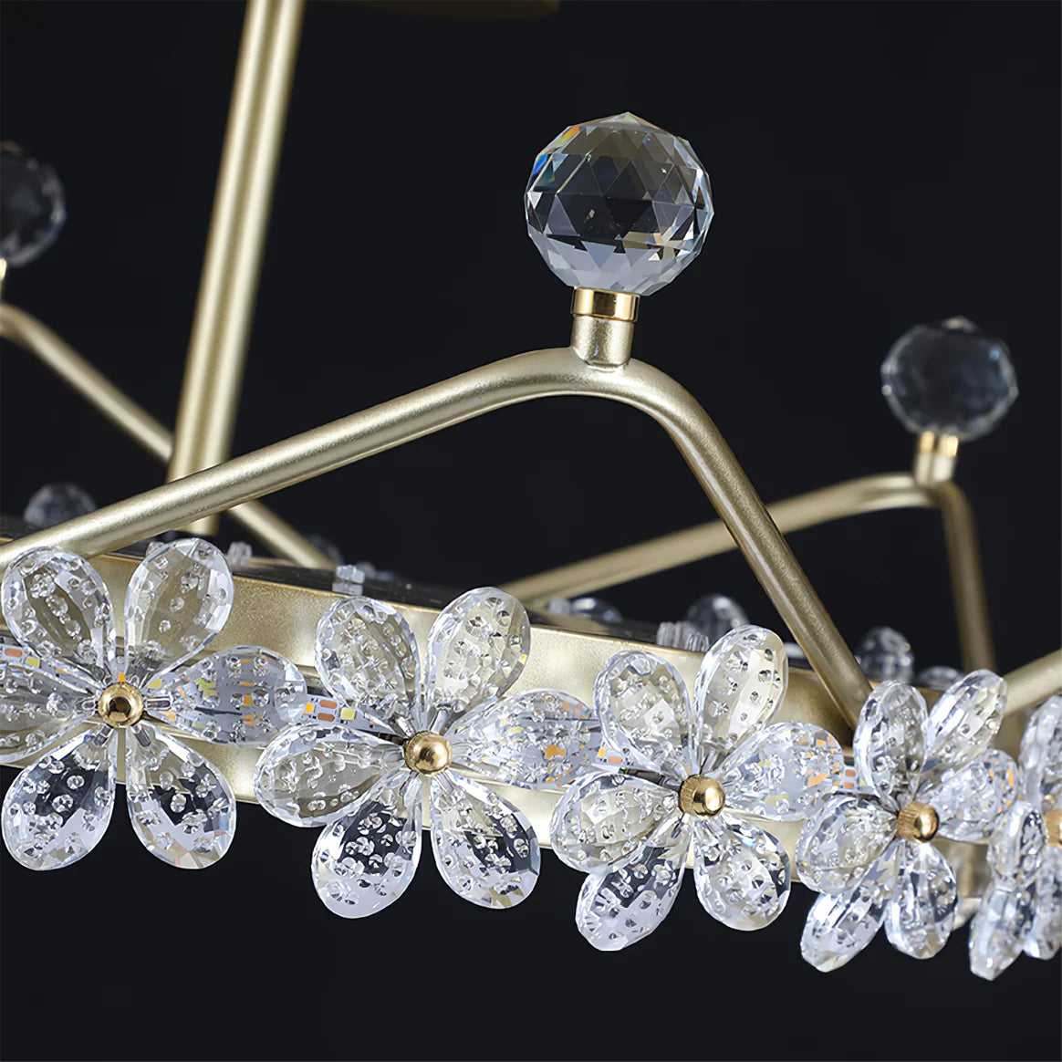 Bloem Bladkroon Plafondlamp met  Gouden Afwerking