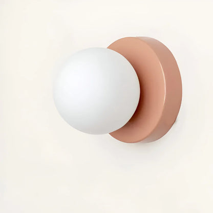 Noordse Ronde LED Wandlamp van Glas