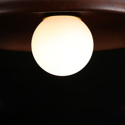 Plafondlamp Hout Modern Rond Hal Woonkamer