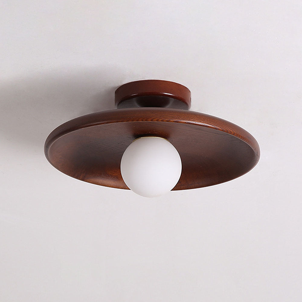 Plafondlamp Hout Modern Rond Hal Woonkamer