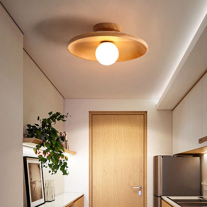 Plafondlamp Hout Modern Rond Hal Woonkamer