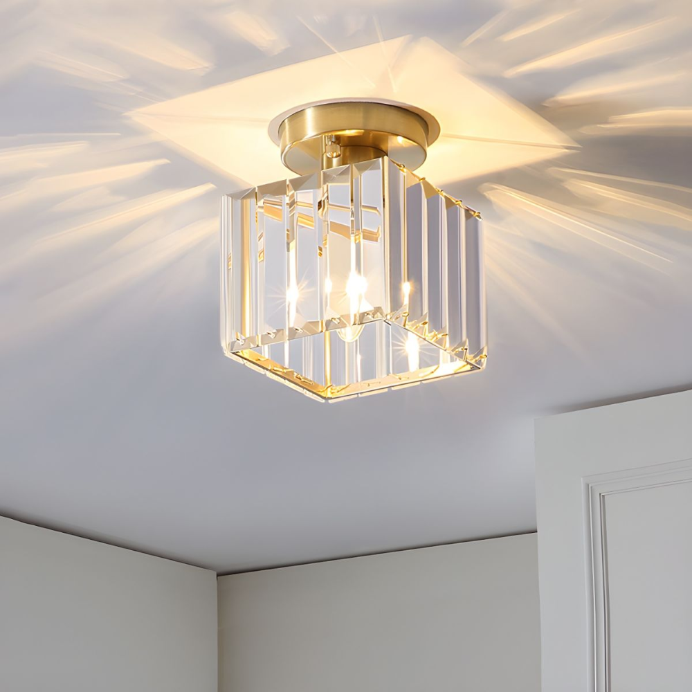 Plafondlamp Kristal Messing Moderne Hal Verlichting