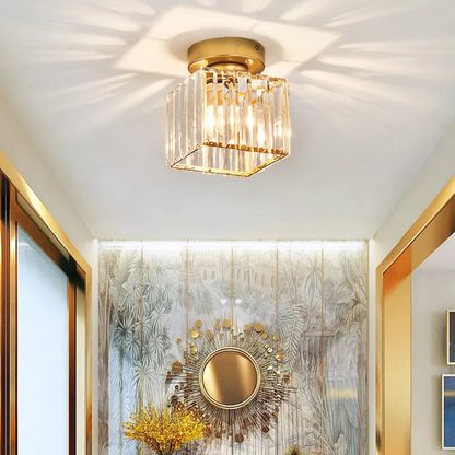 Plafondlamp Kristal Messing Moderne Hal Verlichting