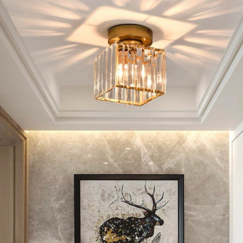 Plafondlamp Kristal Messing Moderne Hal Verlichting