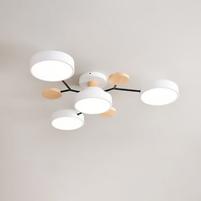 Plafondlamp LED Scandinavisch Hout Metaal Woonkamer