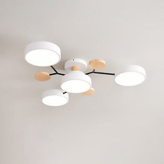 Plafondlamp LED Scandinavisch Hout Metaal Woonkamer