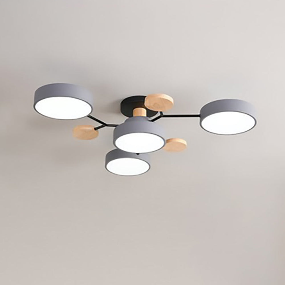 Plafondlamp LED Scandinavisch Hout Metaal Woonkamer