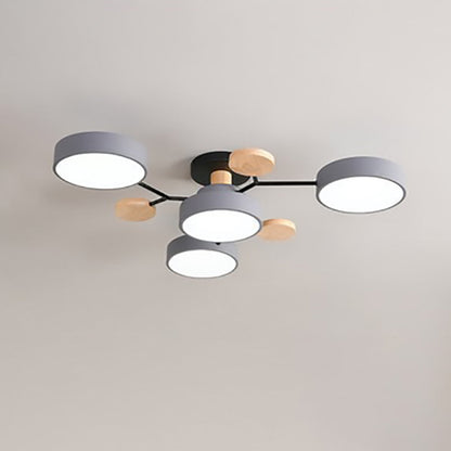 Plafondlamp LED Scandinavisch Hout Metaal Woonkamer