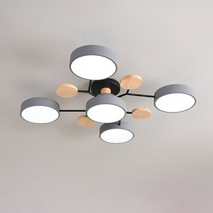 Plafondlamp LED Scandinavisch Hout Metaal Woonkamer