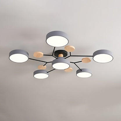 Plafondlamp LED Scandinavisch Hout Metaal Woonkamer