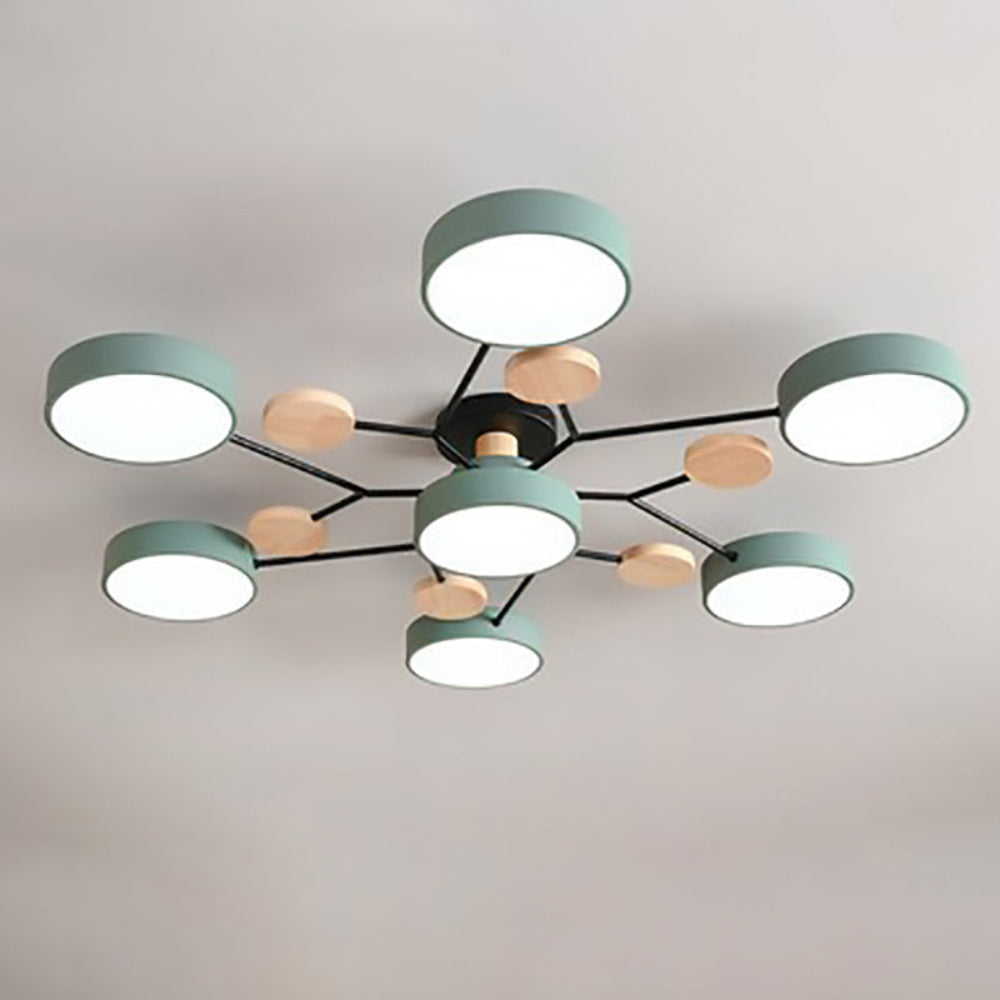 Plafondlamp LED Scandinavisch Hout Metaal Woonkamer