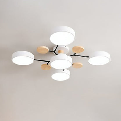 Plafondlamp LED Scandinavisch Hout Metaal Woonkamer