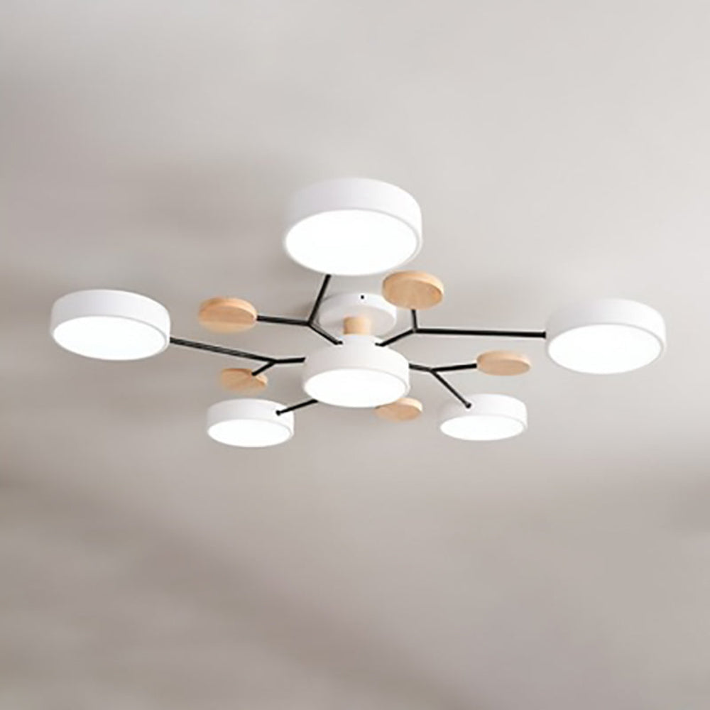Plafondlamp LED Scandinavisch Hout Metaal Woonkamer