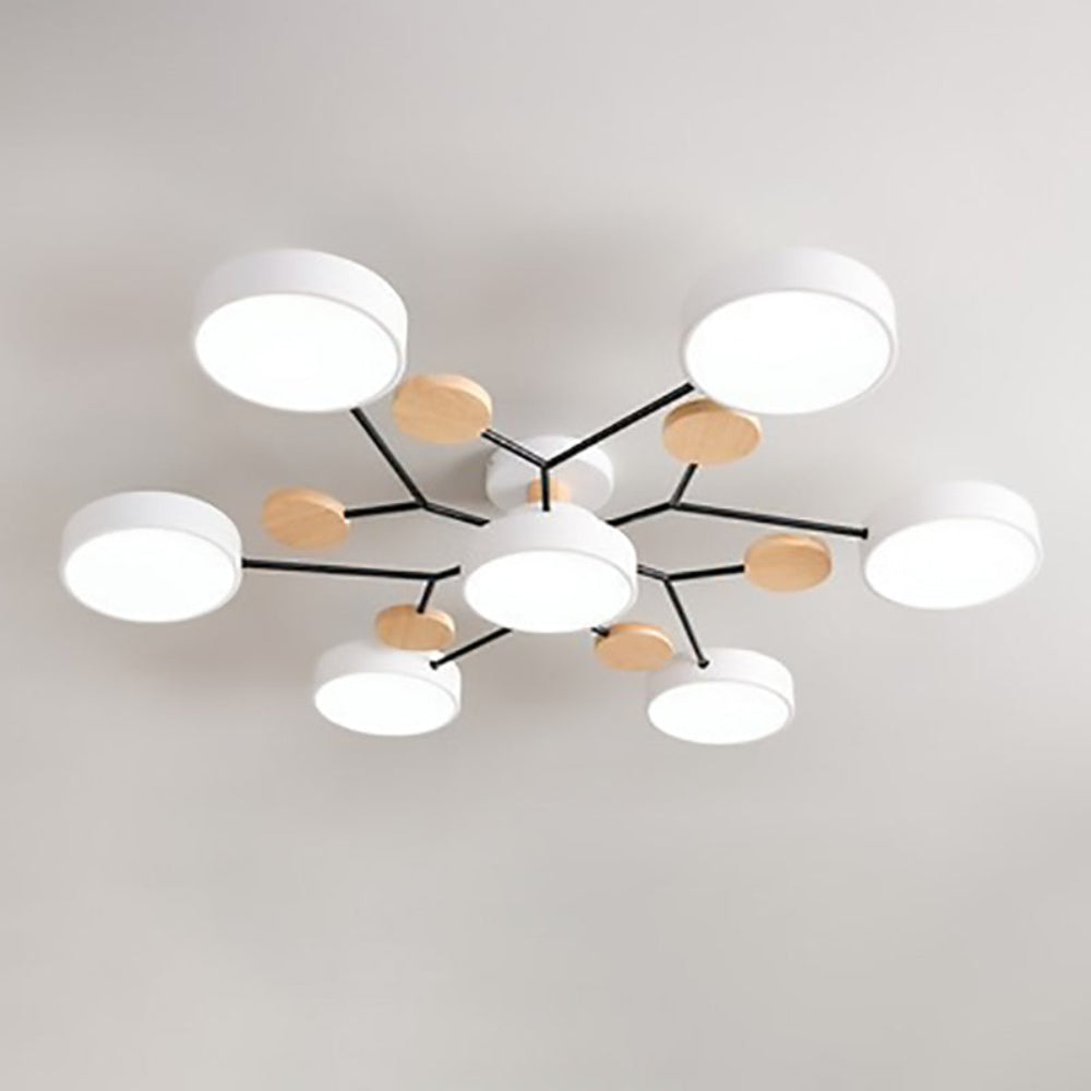 Plafondlamp LED Scandinavisch Hout Metaal Woonkamer