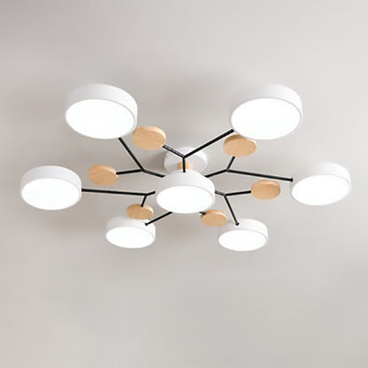 Plafondlamp LED Scandinavisch Hout Metaal Woonkamer