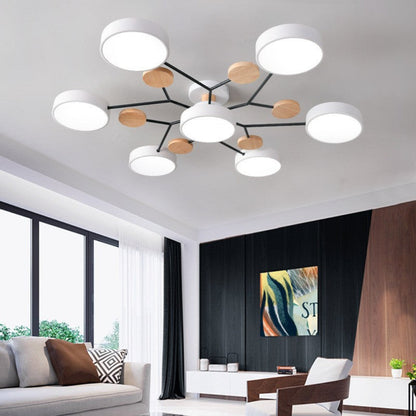 Plafondlamp LED Scandinavisch Hout Metaal Woonkamer