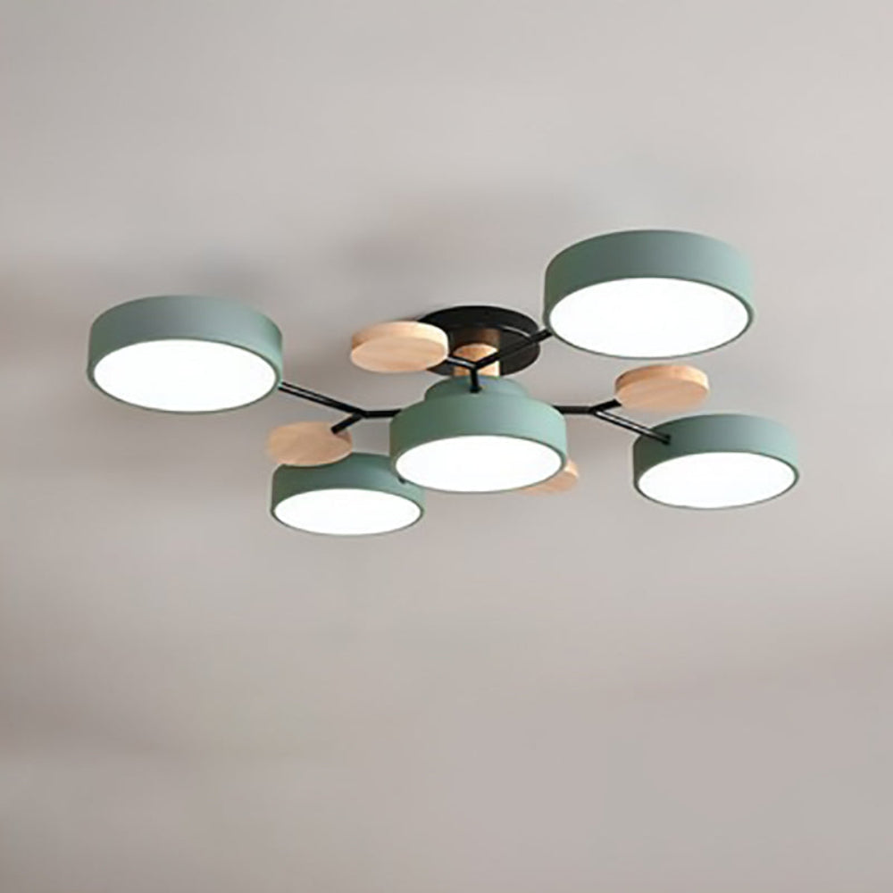 Plafondlamp LED Scandinavisch Hout Metaal Woonkamer