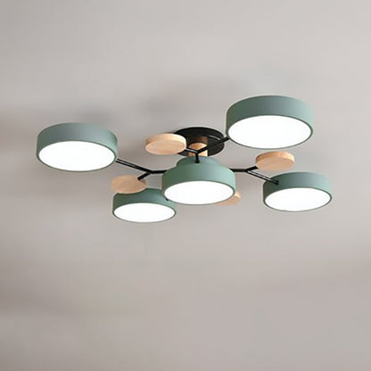 Plafondlamp LED Scandinavisch Hout Metaal Woonkamer