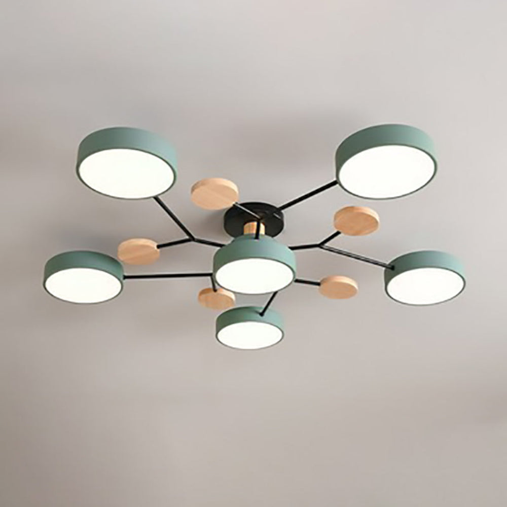 Plafondlamp LED Scandinavisch Hout Metaal Woonkamer