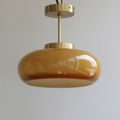 Plafondlamp Semi Flush Modern Glas Messing