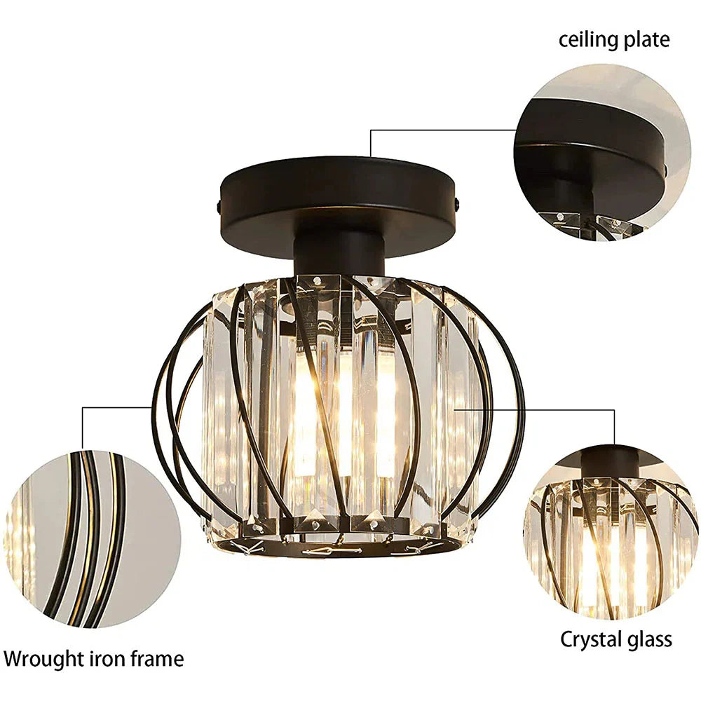 Nordic Luxe Glazen Hal Plafondverlichting